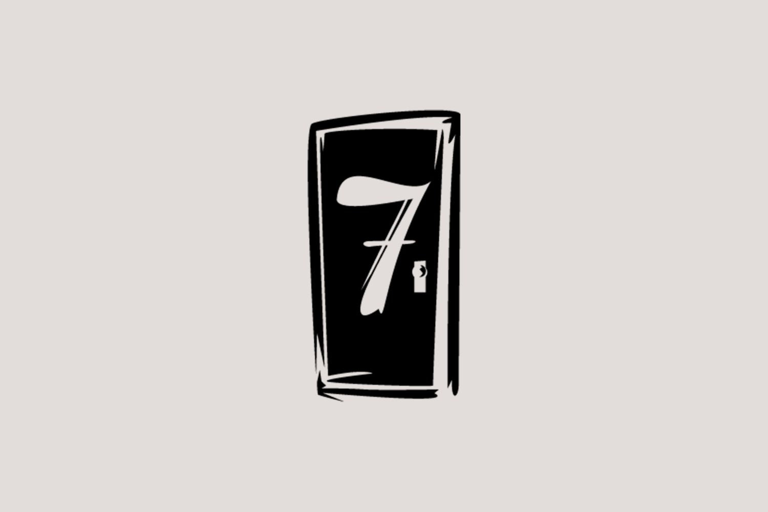 Logo der Bar Tür 7 – exklusiver Genussort und Partner von Sarmakinas für stilvolle Events und hochwertige Drinks