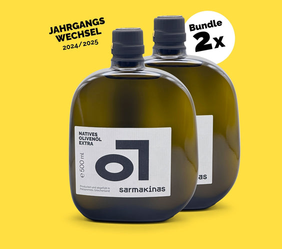 Sarmakinas Flaschenfoto 500 ml 2er Set Jahrgangswechsel 2026