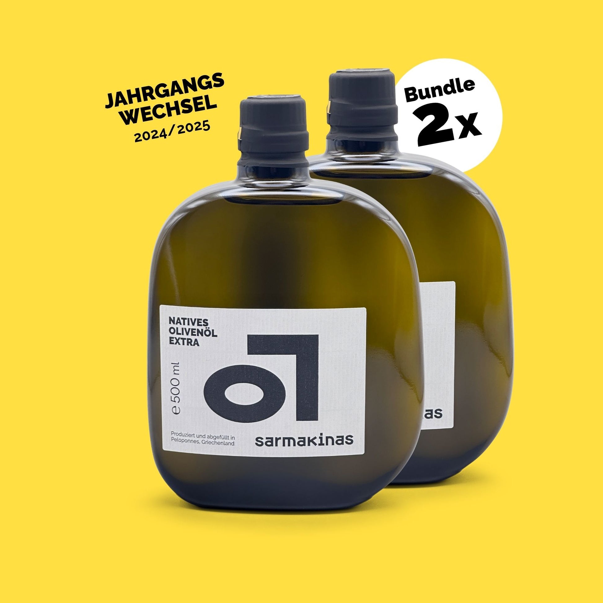Sarmakinas Flaschenfoto 500 ml 2er Set Jahrgangswechsel 2026